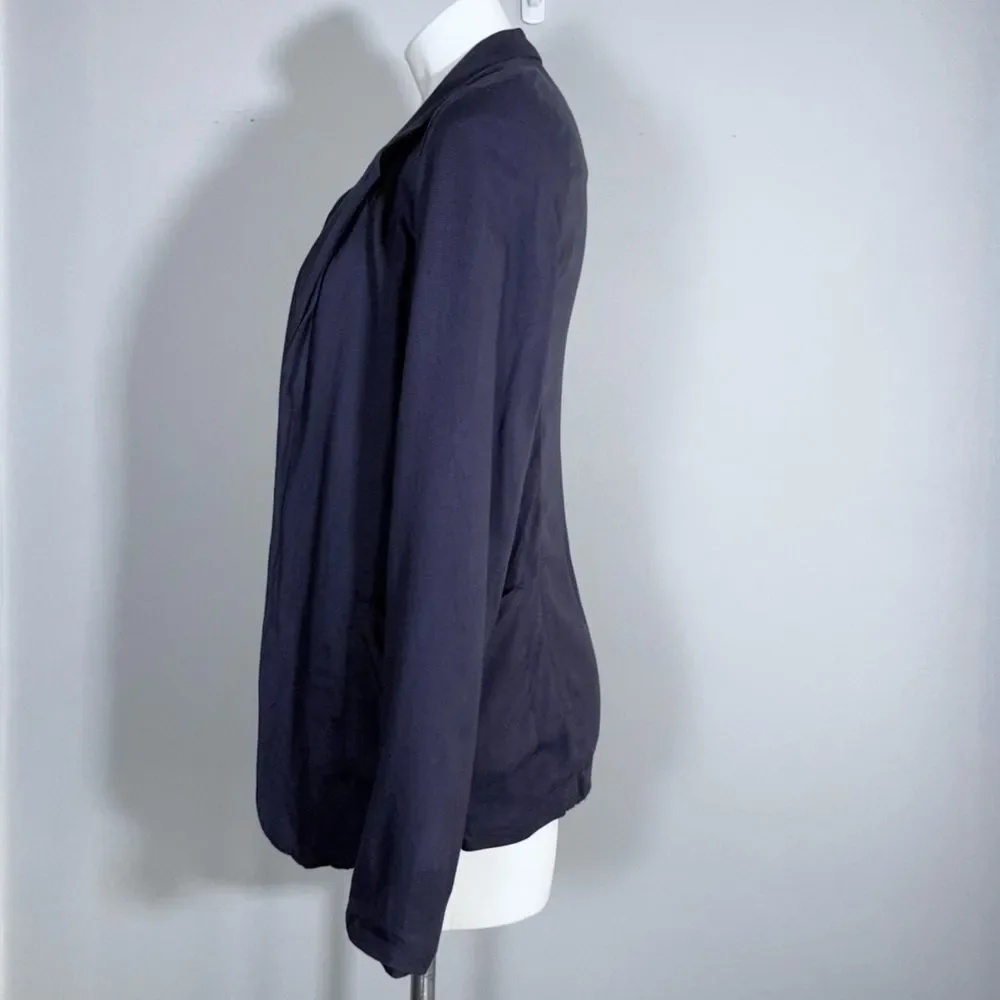 Aritzia Talula Kent Blazer Jacket 2 Open Front Lightweight Drapey Purple Casual - Picture 7 of 13